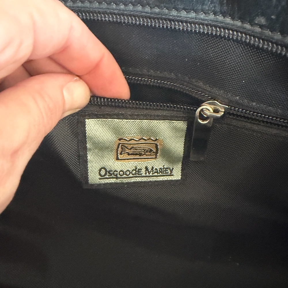 Osgoode Marley black leather handbag purse - Picture 8 of 15
